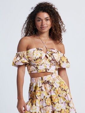 MinkPink Zoey crop top in floral